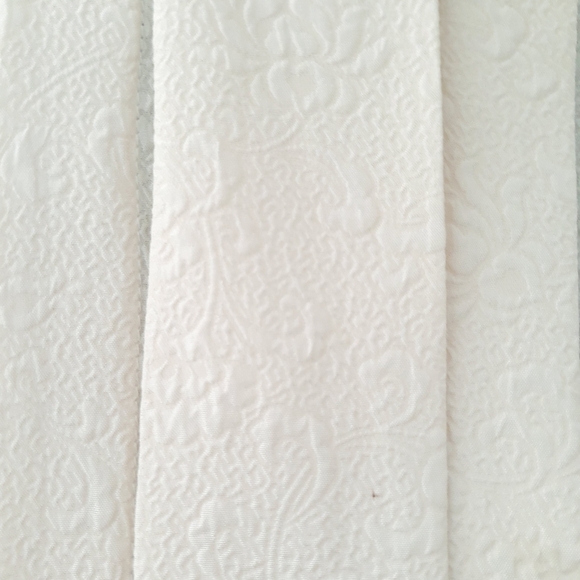 Vintage St. Pierre Ltd. Pleated Silk Shift Dress Size 6 Cream - Picture 7 of 15